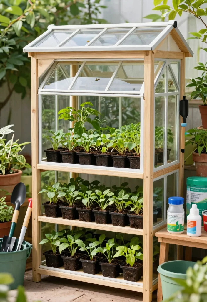25 Ultimate Tool Shed Ideas for a Perfectly Organized Yard 20. Mini Greenhouses Inside Sheds 0