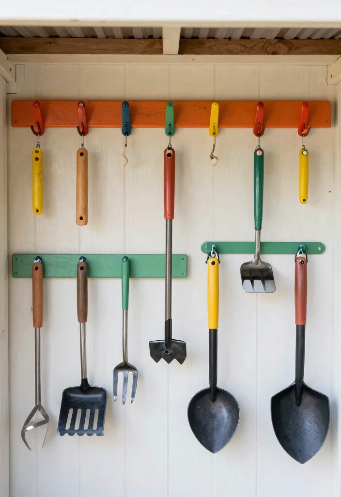 25 Ultimate Tool Shed Ideas for a Perfectly Organized Yard 25. Wall Mounted Tool Hooks 0