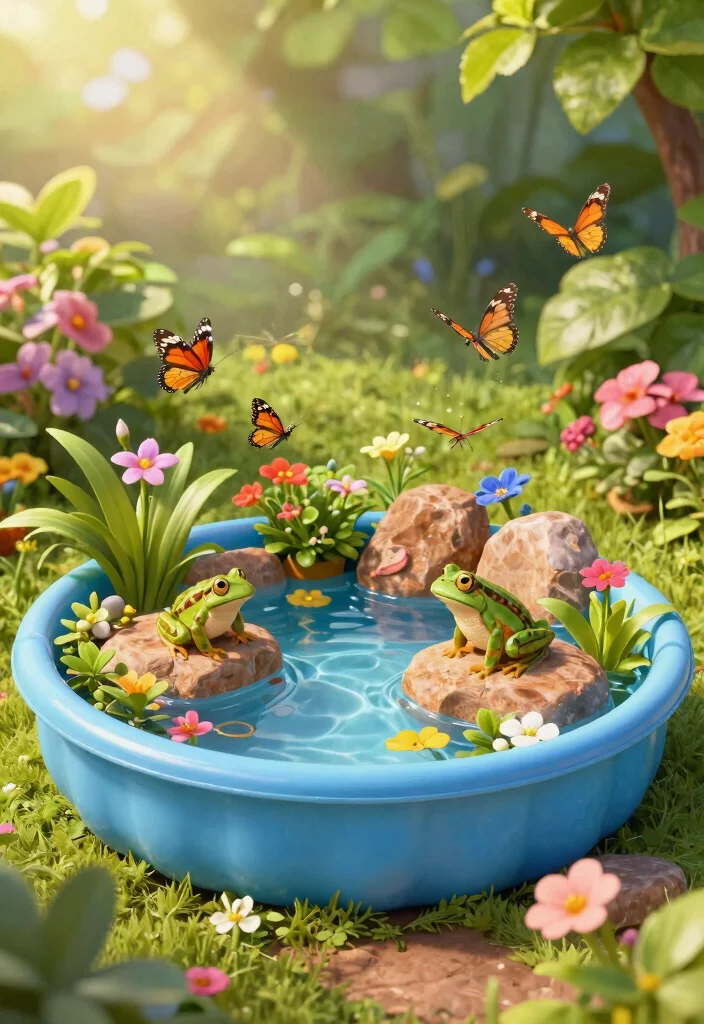7 Clever Kiddie Pool Pond Ideas for Your Eco Friendly Backyard Oasis 1. Nature Inspired Wildlife Habitat 0
