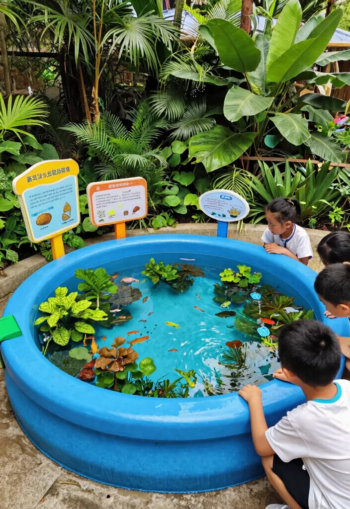 7 Clever Kiddie Pool Pond Ideas for Your Eco Friendly Backyard Oasis 5. Educational Aquatic Ecosystem 0