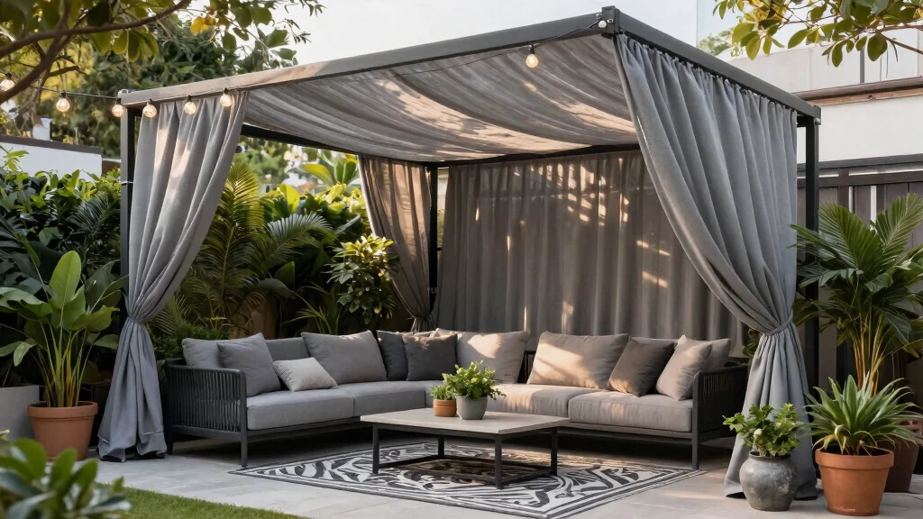 7 Contemporary Gray Patio Canopy Ideas (Chic Design)