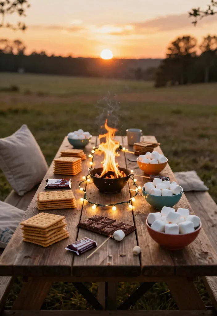 7 Fun Smores Table Top Barbecue Setup Ideas for Family Night 1. Classic Smores Station 0