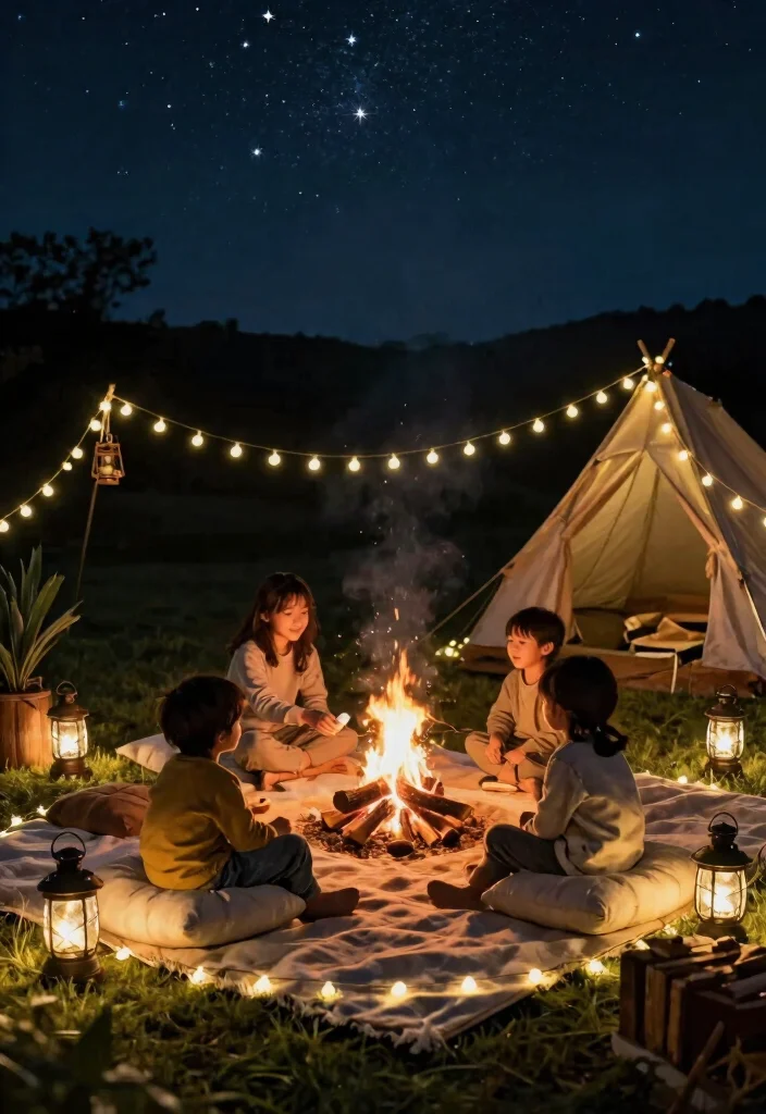 7 Fun Smores Table Top Barbecue Setup Ideas for Family Night 6. Nighttime Smores Adventure 0