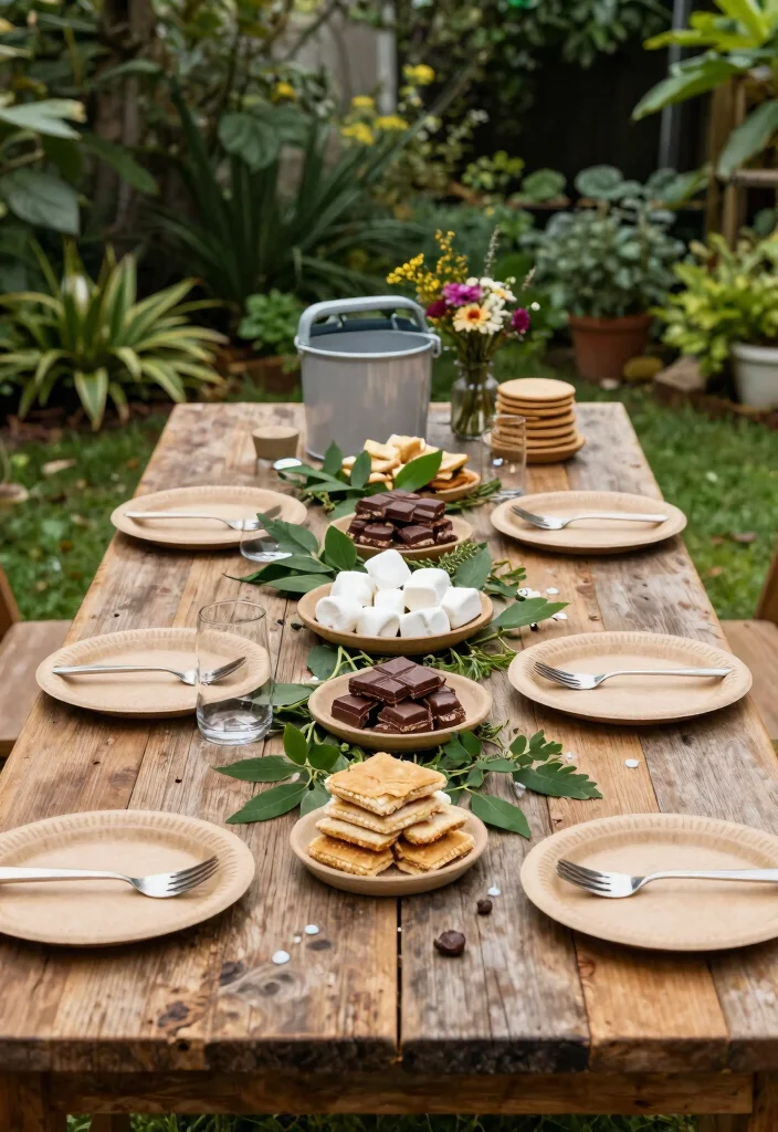 7 Fun Smores Table Top Barbecue Setup Ideas for Family Night 7. Eco Friendly Smores Setup 0