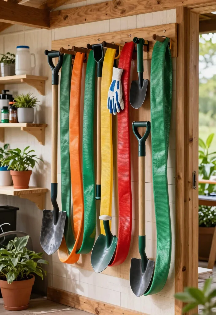 7 Unique Fire Hose Storage Ideas for Your Garden 5. Hose Organizing Wall Rack 0