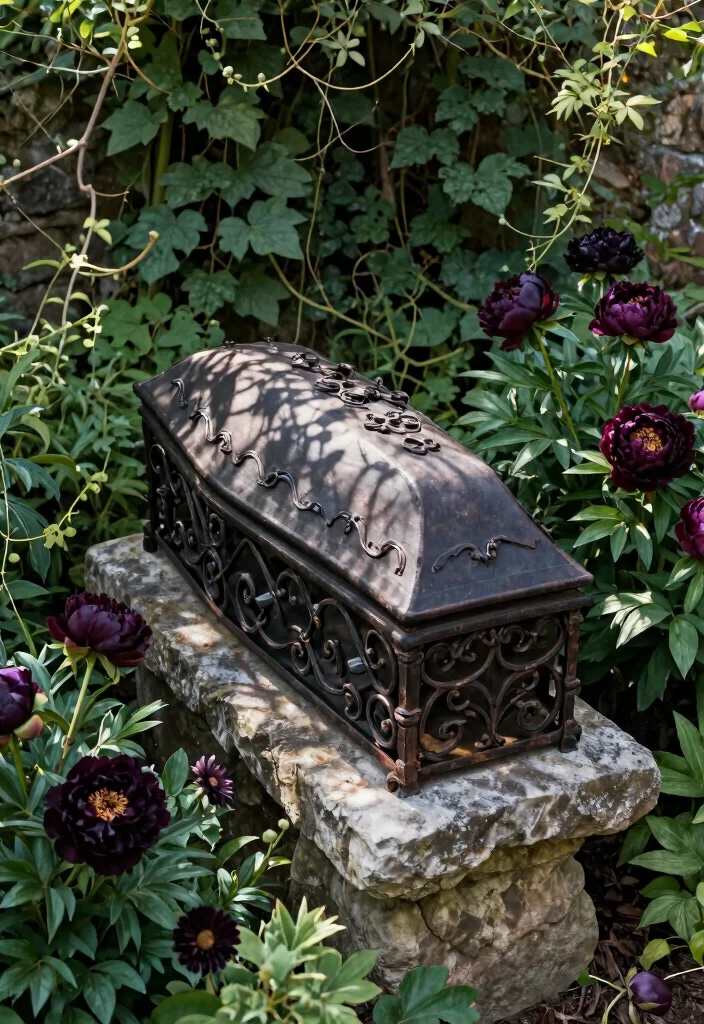 7 Unique MTG Coffin Deck Box Ideas Gothic Style 2. Wrought Iron Coffin Deck Holder 0