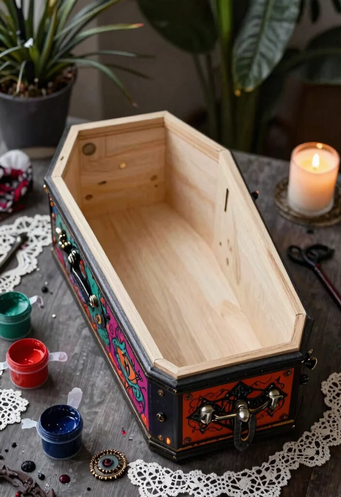 7 Unique MTG Coffin Deck Box Ideas Gothic Style 7. Customizable Coffin Deck Box 0