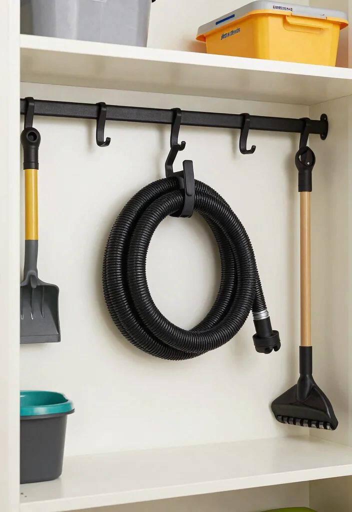 9 Clever Central Vacuum Hose Storage Ideas for Indoor Gardening Spaces 9. Customized Closets 0