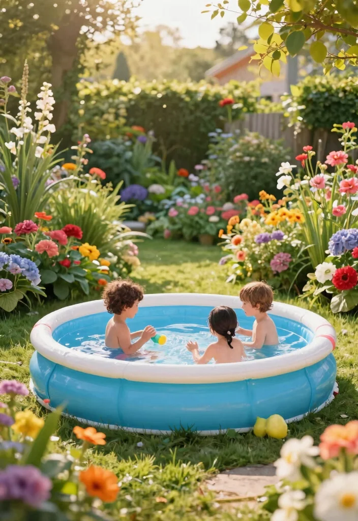 9 Cute Kiddie Pool Photoshoot Ideas for Summer Memories 8. Natures Frame 0
