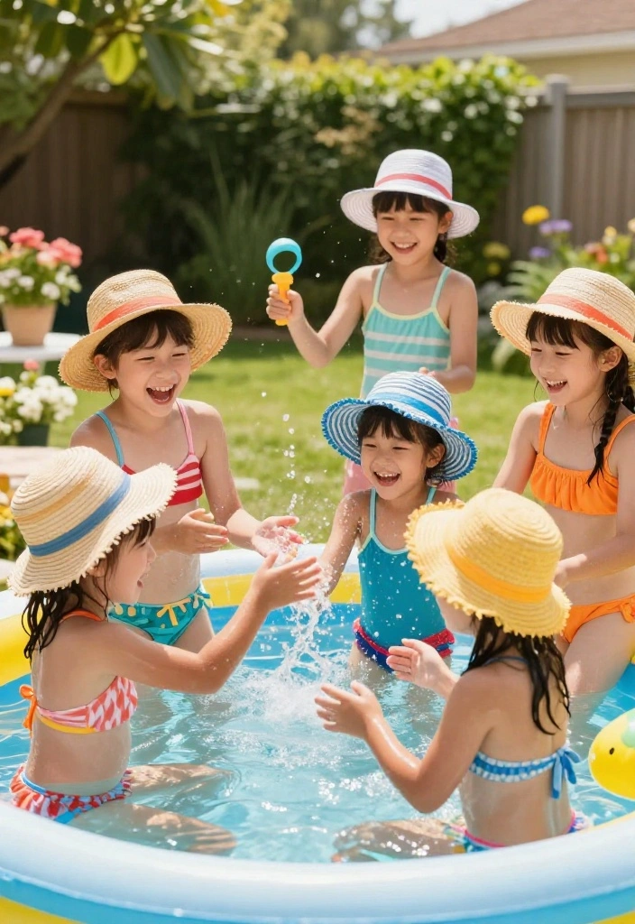 9 Cute Kiddie Pool Photoshoot Ideas for Summer Memories 9. Family Fun Focus 0