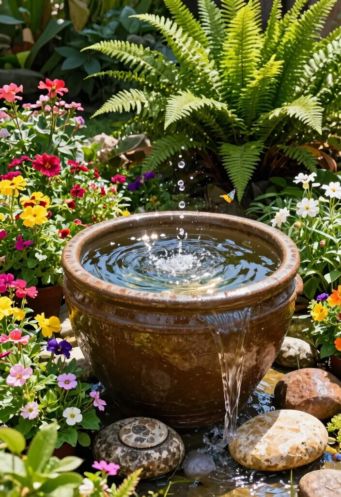 9 DIY Outdoor Fountain Installation Ideas Easy Guide 1. Container Fountain Charm 0