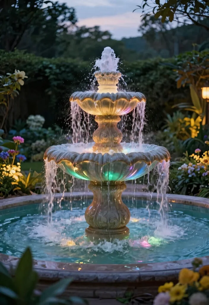 9 DIY Outdoor Fountain Installation Ideas Easy Guide 9. Lighted Fountain Features 0