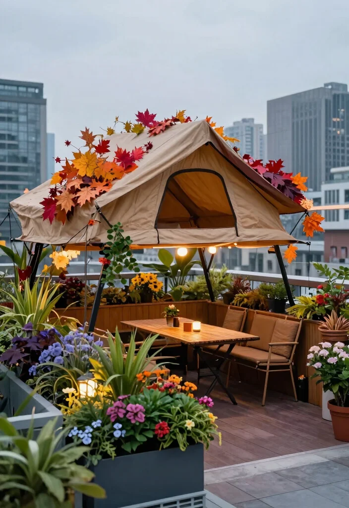 9 Epic Roof Top Tent on Canopy Setups for Overlanding 9. The Seasonal Garden Escape 0
