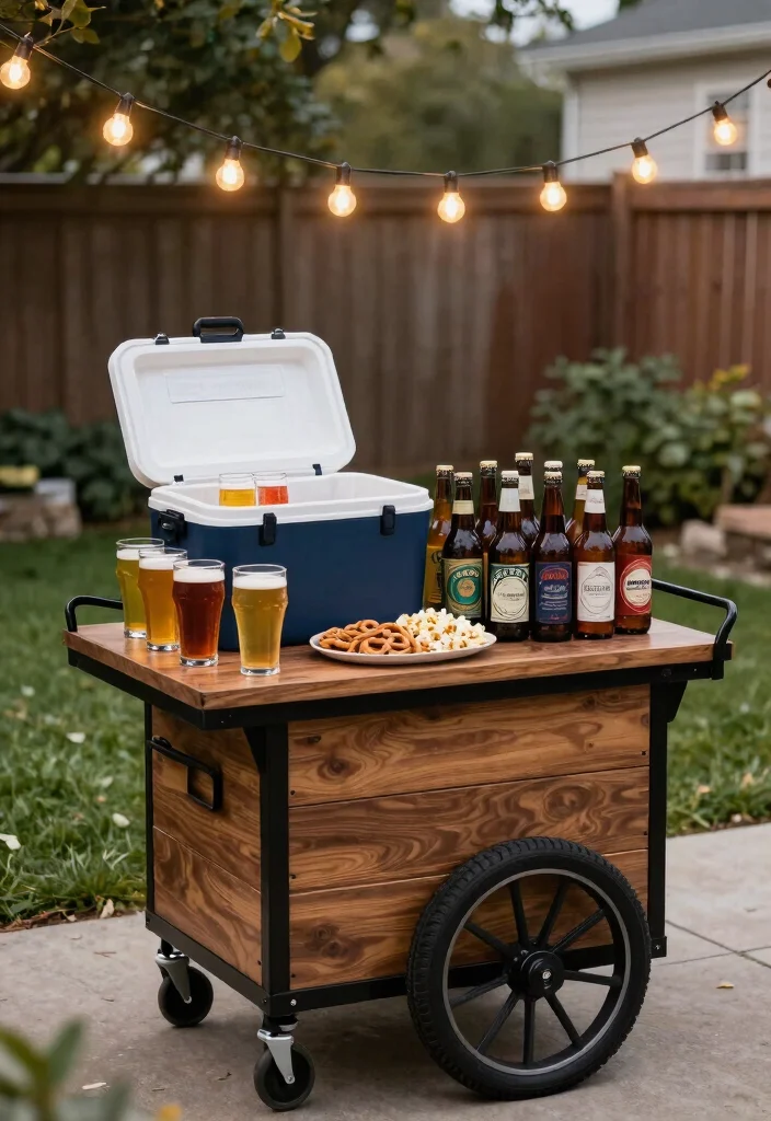 9 Fun Utility Cart Bar Ideas for Entertaining Guests 5. Craft Beer Corner 0