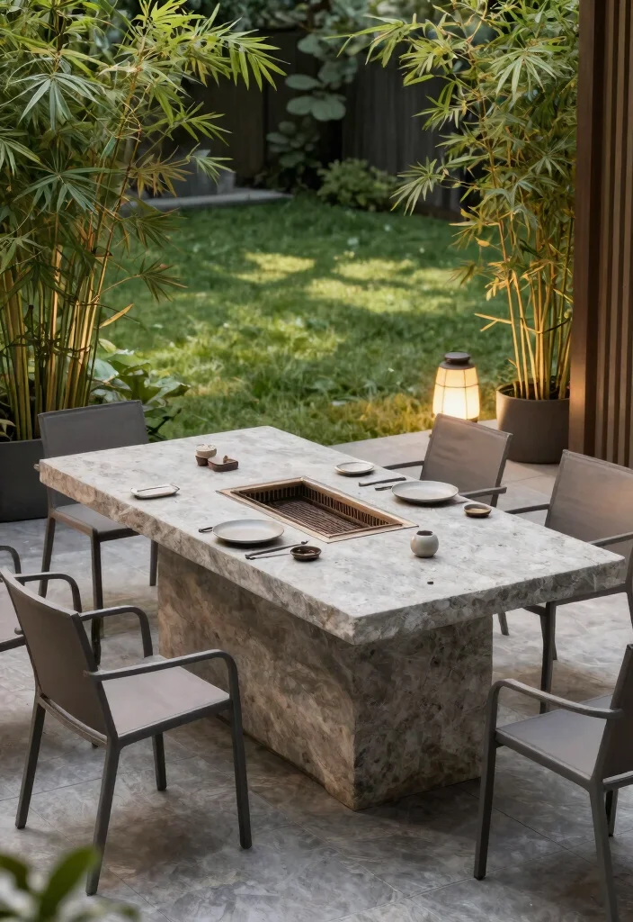 9 Luxury Teppanyaki Grill Table Ideas for Entertaining 1. Elegant Minimalist Design 0