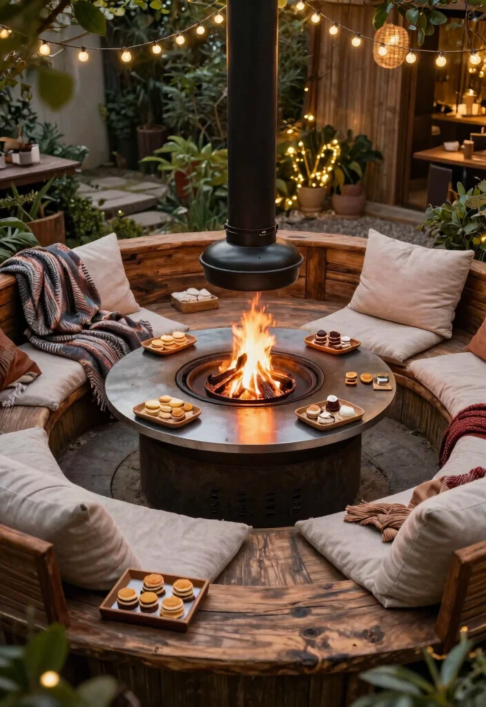 9 Luxury Teppanyaki Grill Table Ideas for Entertaining 5. Cozy Bonfire Setting 0