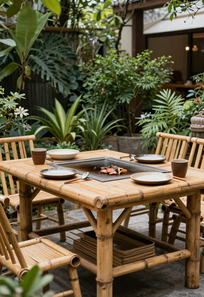 9 Luxury Teppanyaki Grill Table Ideas for Entertaining 9. Sustainable Grilling with Eco Friendly Materials 0