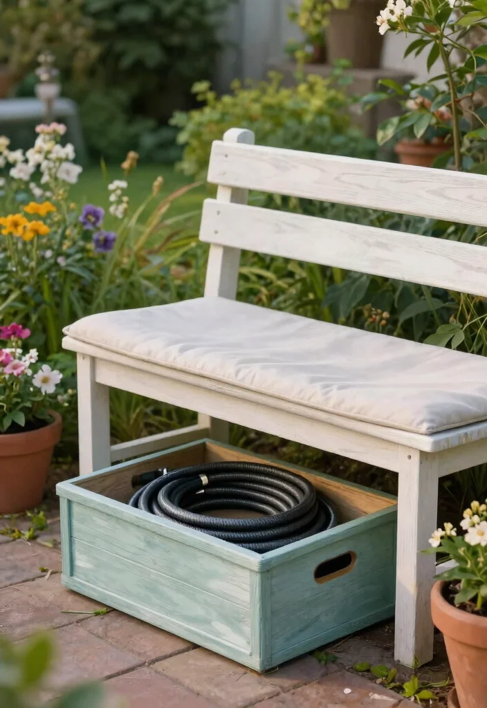 9 Neat Expandable Hose Storage Ideas Save Space 3. Under Bench Storage 0