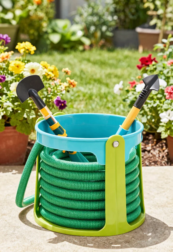 9 Neat Expandable Hose Storage Ideas Save Space 8. Portable Hose Holder 0