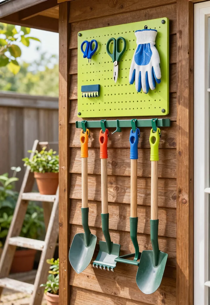 9 Practical Tool Shed Layout Ideas for Small Spaces 1. Vertical Garden Tool Racks 0