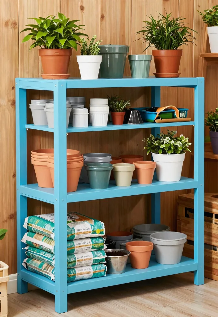 9 Practical Tool Shed Layout Ideas for Small Spaces 2. Multi Tiered Shelving Units 0