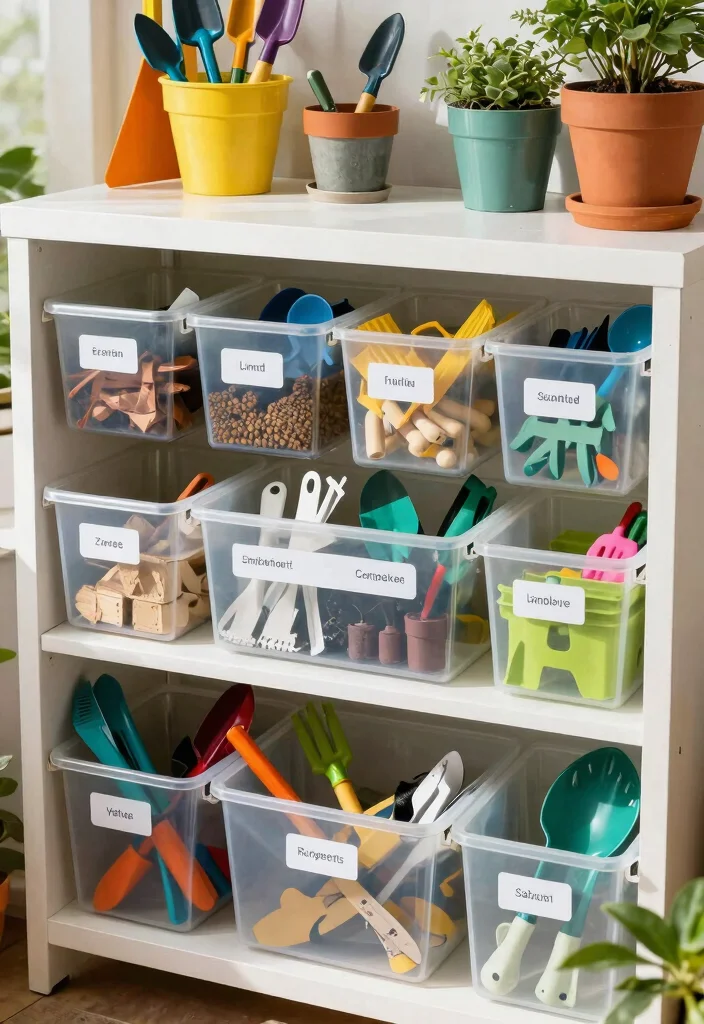 9 Practical Tool Shed Layout Ideas for Small Spaces 6. Use of Clear Storage Bins 0