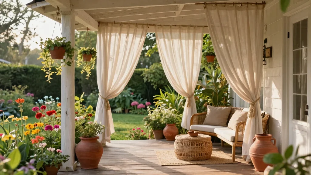 9 Stylish Outdoor Curtain Tie Back Ideas for Porches