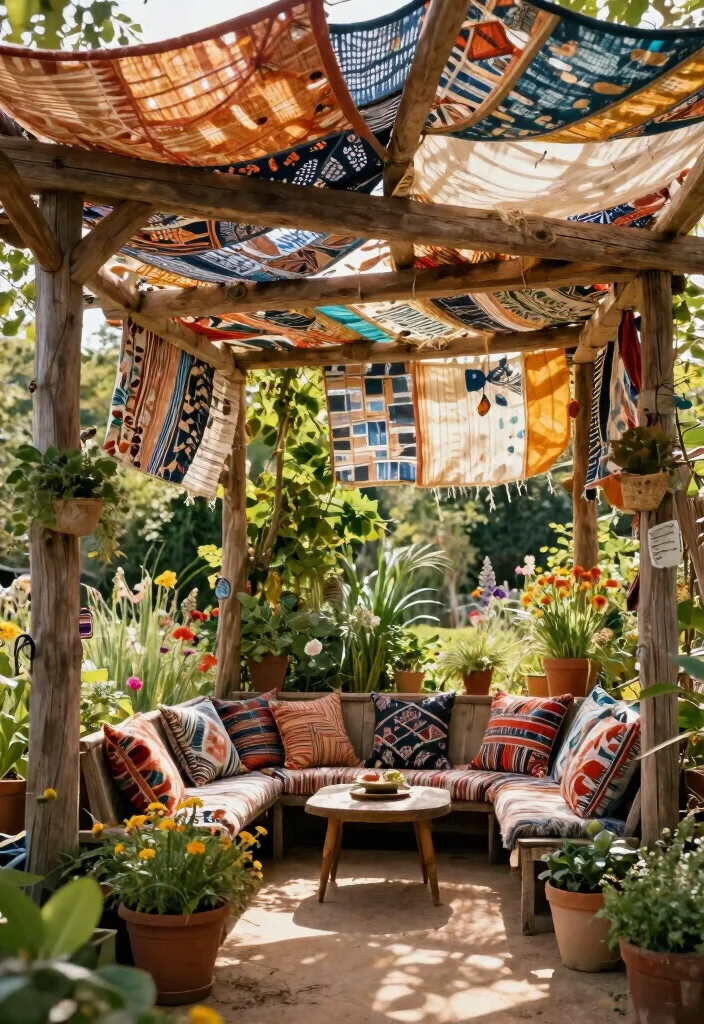 9 Stylish Patio Door Canopy Ideas for Weather Protection 9. Recycled Material Canopy 0