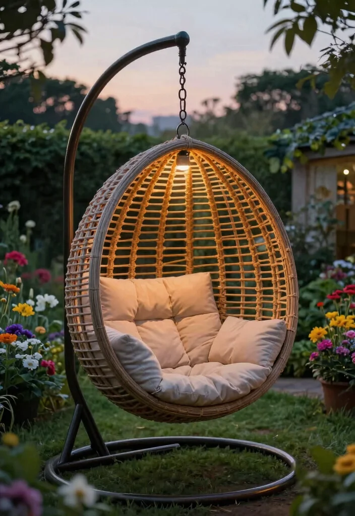 9 Unique Patio Chair Designs: Modern & Rustic for Eco-Friendly Gardening 9 9 Unique Patio Chair Designs Modern Rustic for Eco Friendly Gardening 9. Hanging Egg Chair 0