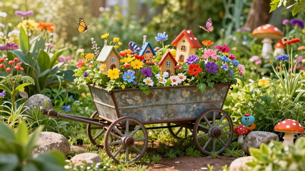 9 Whimsical Wagon Fairy Garden Ideas [Kids Will Love]