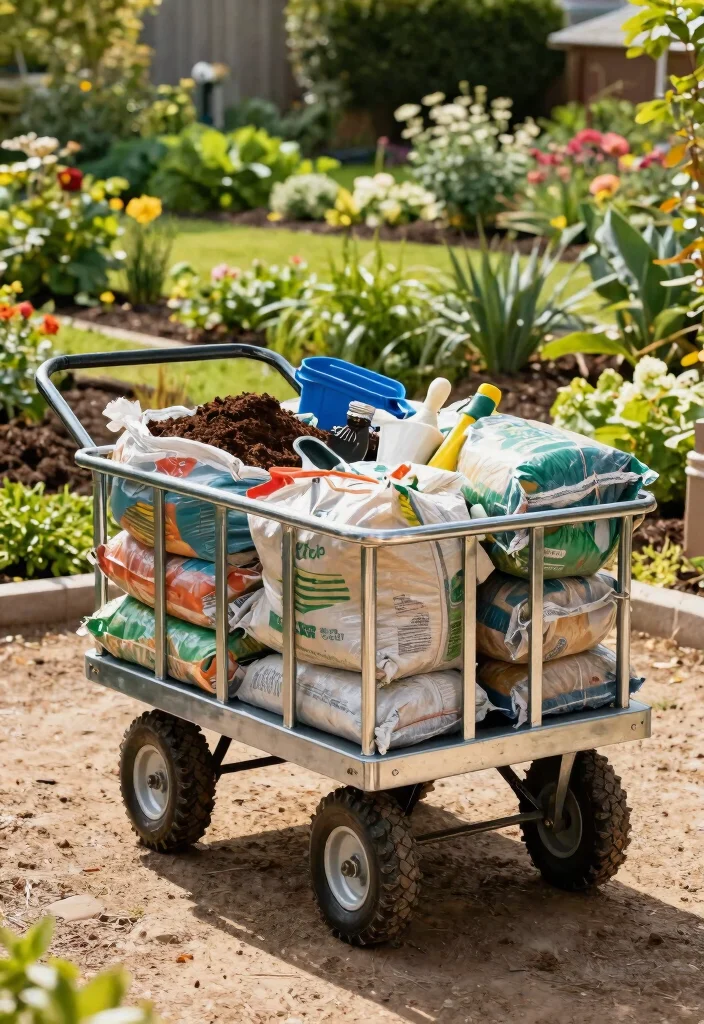 10 Best Garden Carts for Landscaping and Heavy Yard Work 3 10 Best Garden Carts for Landscaping and Heavy Yard Work 3. The Heavy Duty Steel Garden Cart 0
