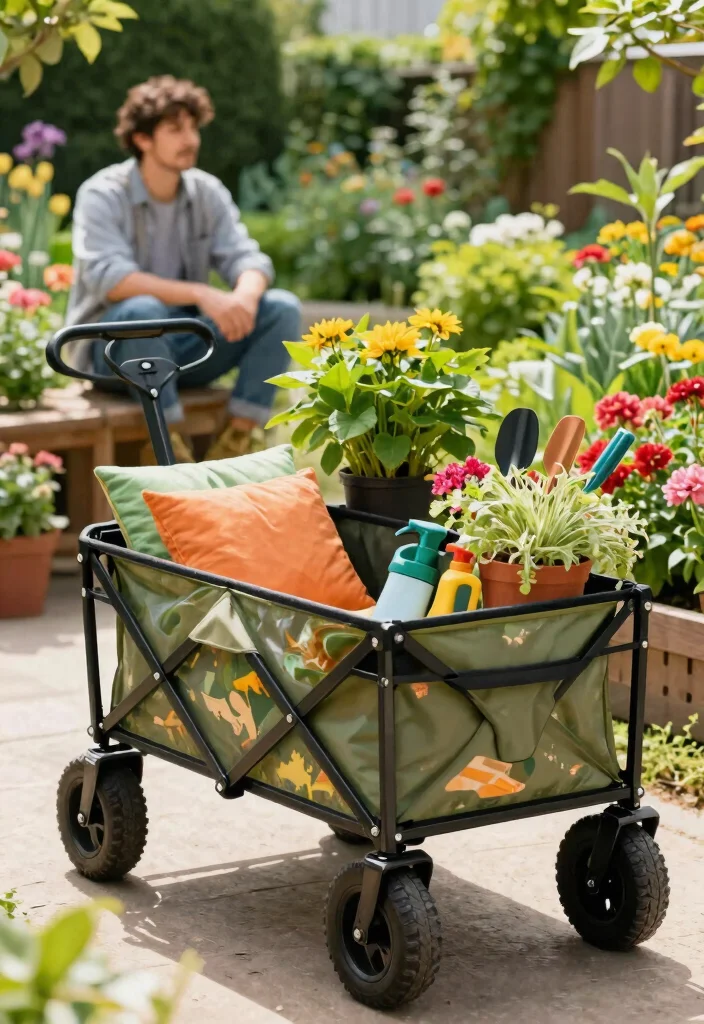 10 Best Garden Carts for Landscaping and Heavy Yard Work 4 10 Best Garden Carts for Landscaping and Heavy Yard Work 4. The Garden Cart with Seat 0