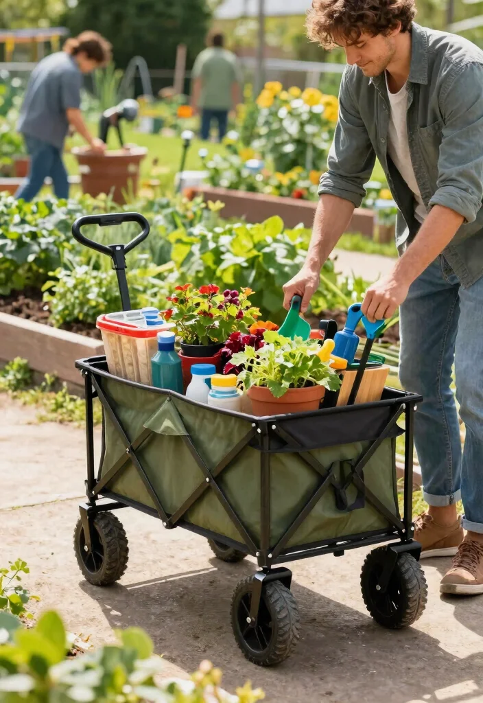10 Best Garden Carts for Landscaping and Heavy Yard Work 6 10 Best Garden Carts for Landscaping and Heavy Yard Work 6. The Collapsible Garden Cart 0