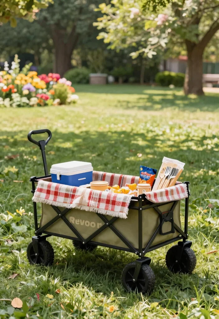 11 Adorable Radio Flyer Wagon Ideas Garden Planters 10. Wagon Picnic Station 0