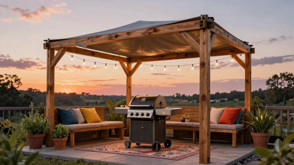 11 Clever Grill Canopy DIY Patio Ideas for BBQ Lovers