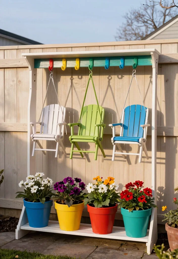 11 Clever Patio Chair Storage Ideas for Winter Months 1. Vertical Planter Chair Rack 0