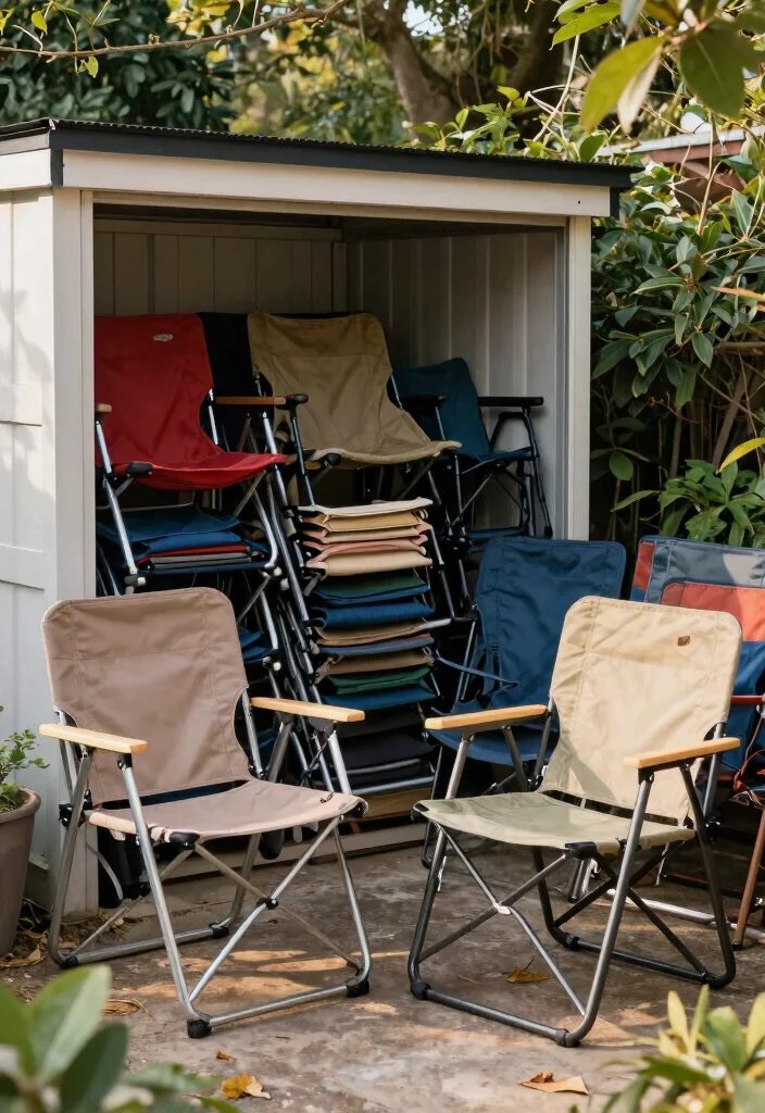 11 Clever Patio Chair Storage Ideas for Winter Months 3. Collapsible Chair Solutions 0