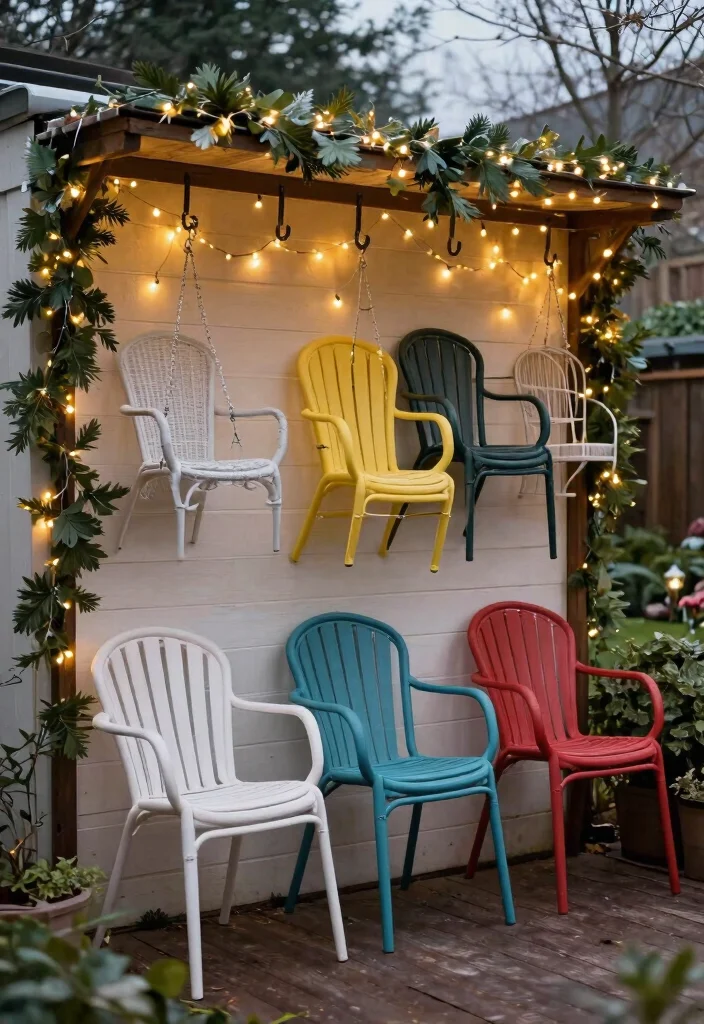 11 Clever Patio Chair Storage Ideas for Winter Months 4. Hanging Chair Storage 0