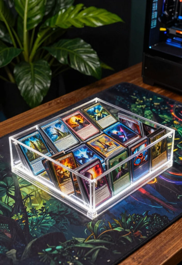 11 Cool MTG Deck Box Ideas for Magic Players Custom 3. Acrylic Display Deck Box 0