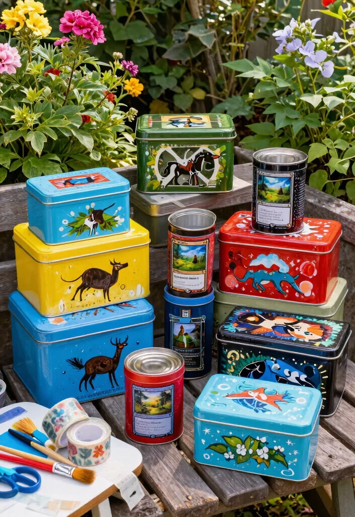 11 Cool MTG Deck Box Ideas for Magic Players Custom 4. Upcycled Tin Can Deck Box 0