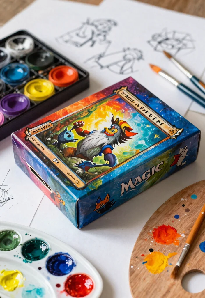 11 Cool MTG Deck Box Ideas for Magic Players Custom 6. Painted Canvas Deck Box 0