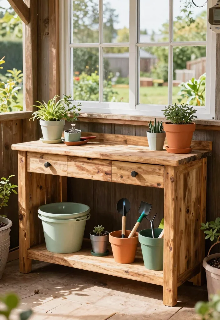 11 Easy DIY Tool Storage Organizing Ideas Shed Upgrades 11 11 Easy DIY Tool Storage Organizing Ideas Shed Upgrades 11. DIY Potting Bench with Storage 0