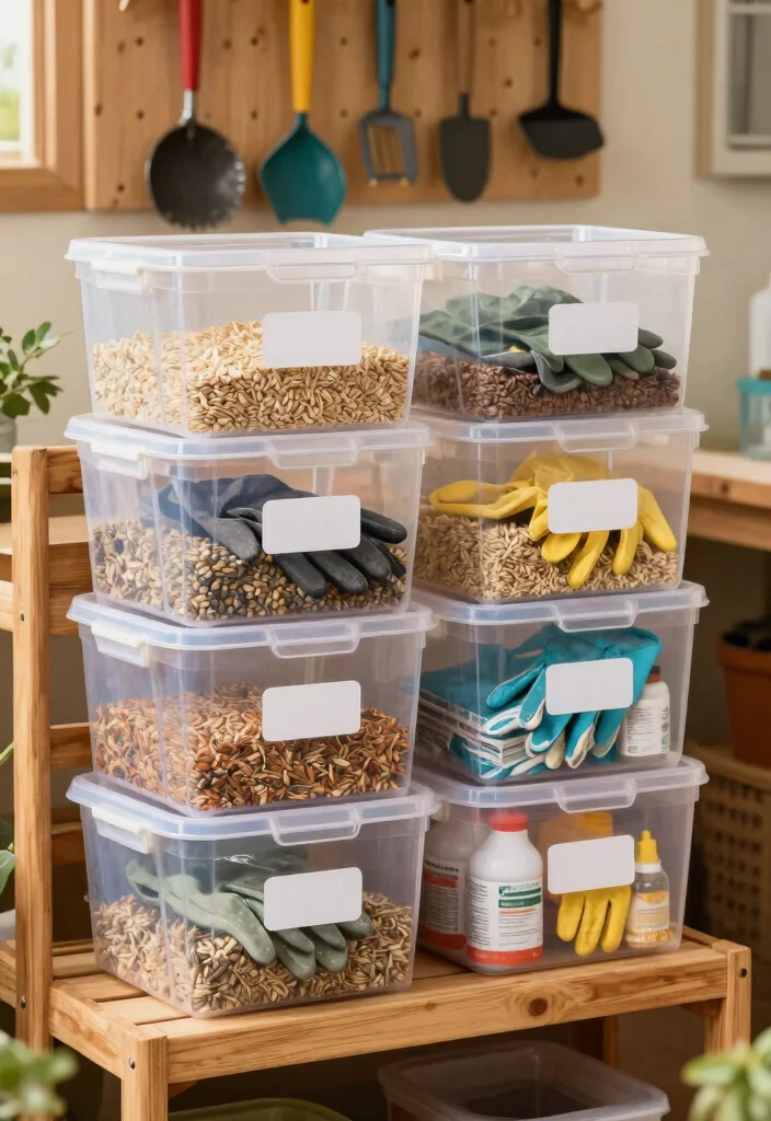 11 Easy DIY Tool Storage Organizing Ideas Shed Upgrades 4 11 Easy DIY Tool Storage Organizing Ideas Shed Upgrades 4. Clear Storage Bins 0