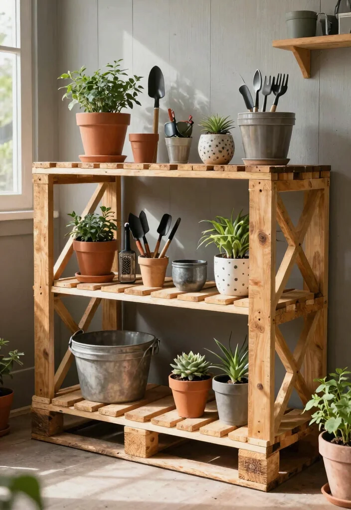 11 Easy DIY Tool Storage Organizing Ideas Shed Upgrades 5 11 Easy DIY Tool Storage Organizing Ideas Shed Upgrades 5. Repurposed Pallet Tool Shelf 0