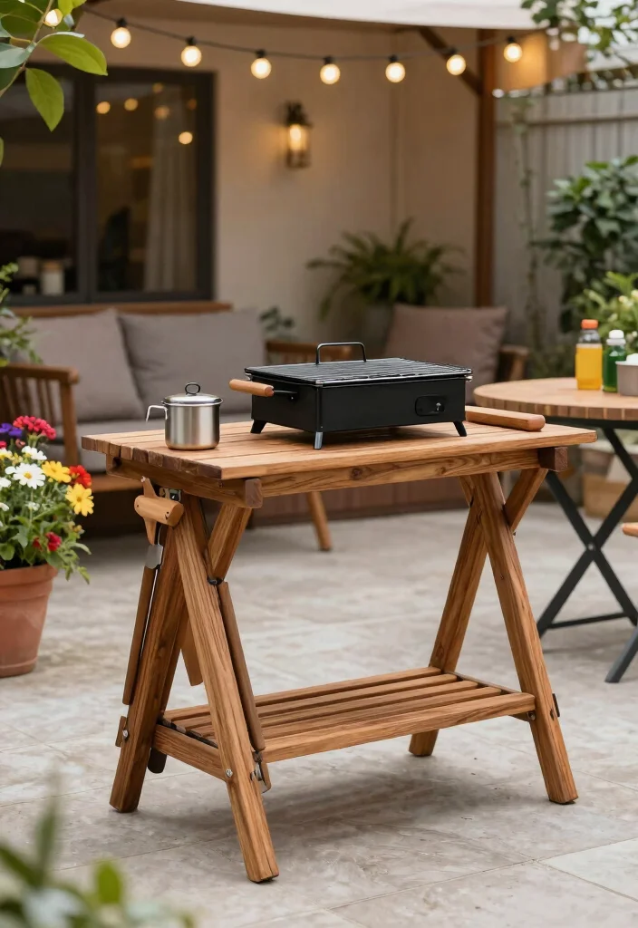11 Easy Table Top Grill Stand DIY Projects Custom Build 2. Compact Folding Grill Stand 0