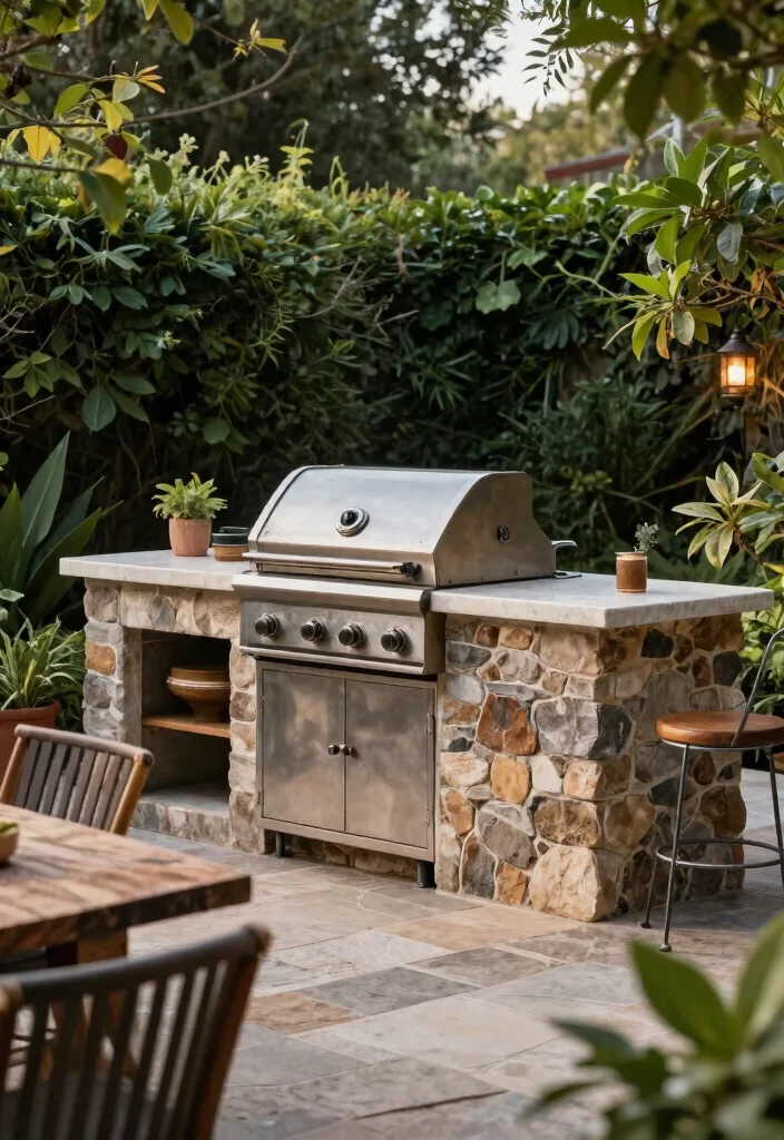 11 Easy Table Top Grill Stand DIY Projects Custom Build 9. Elevated Stone Grill Stand 0