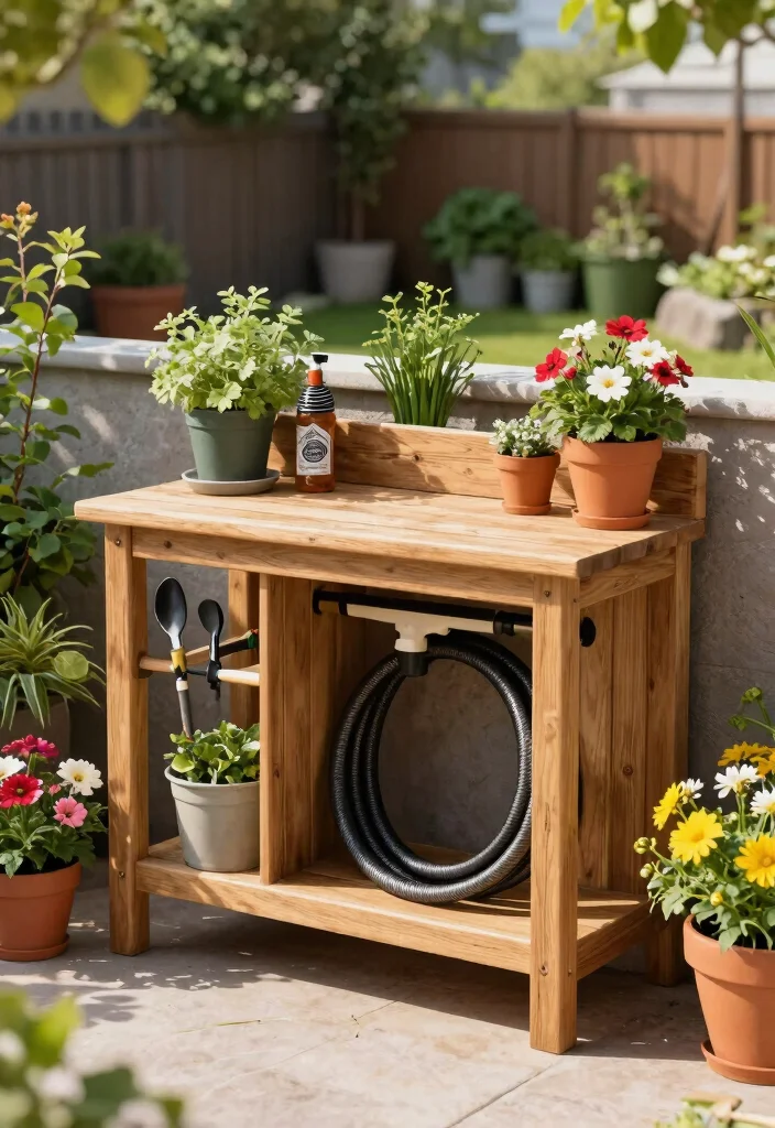 11 Efficient Hose Storage Tips Every Gardener Needs 10. Multi Purpose Gardening Stations 0