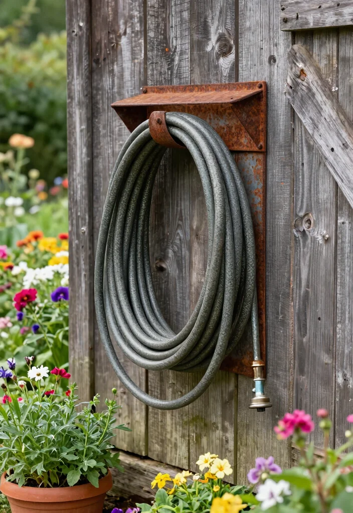 11 Efficient Hose Storage Tips Every Gardener Needs 2. Wall Mounted Hose Holders 0