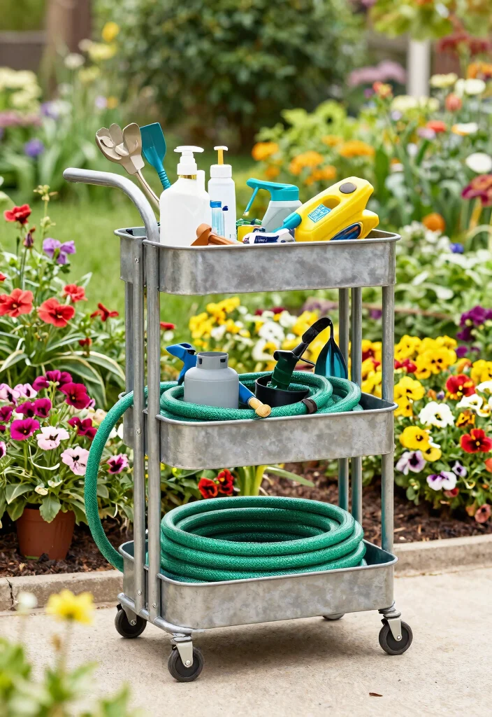 11 Efficient Hose Storage Tips Every Gardener Needs 7. Hose Storage Cart 0