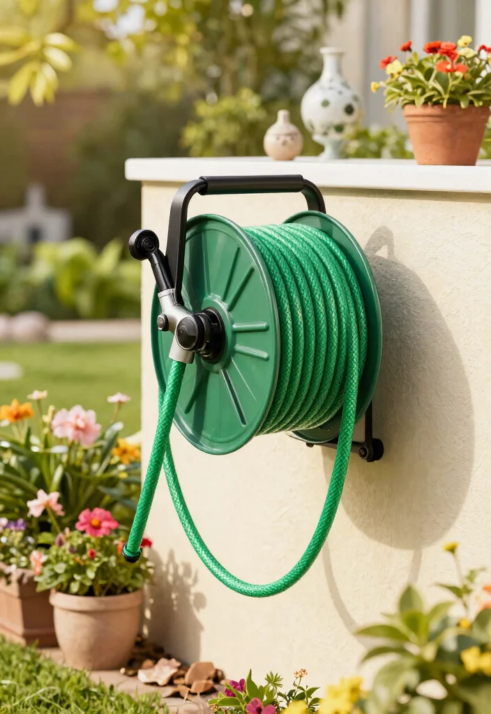 11 Efficient Hose Storage Tips Every Gardener Needs 8. Retractable Hose Reels 0